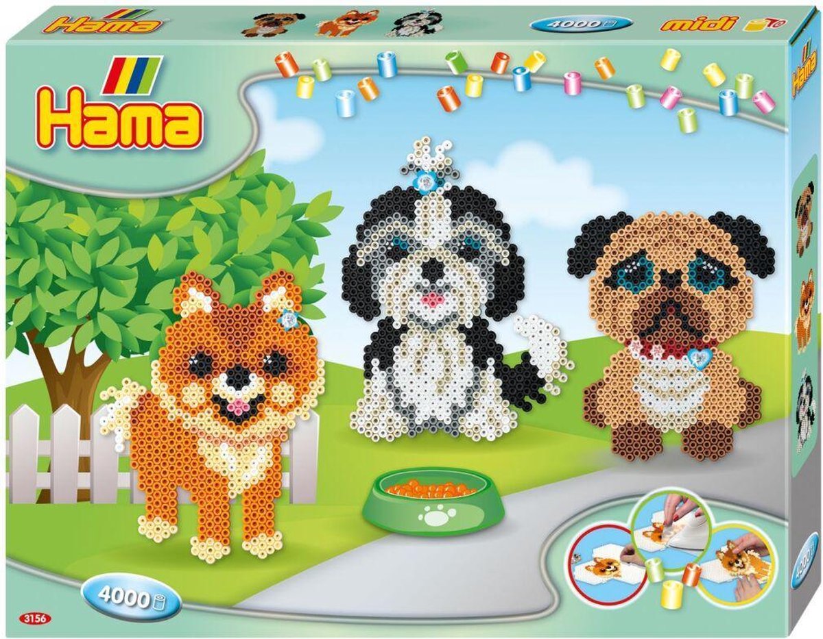 Hama Strijkkralen Complete Set Dogs Delight 4000 Stuks