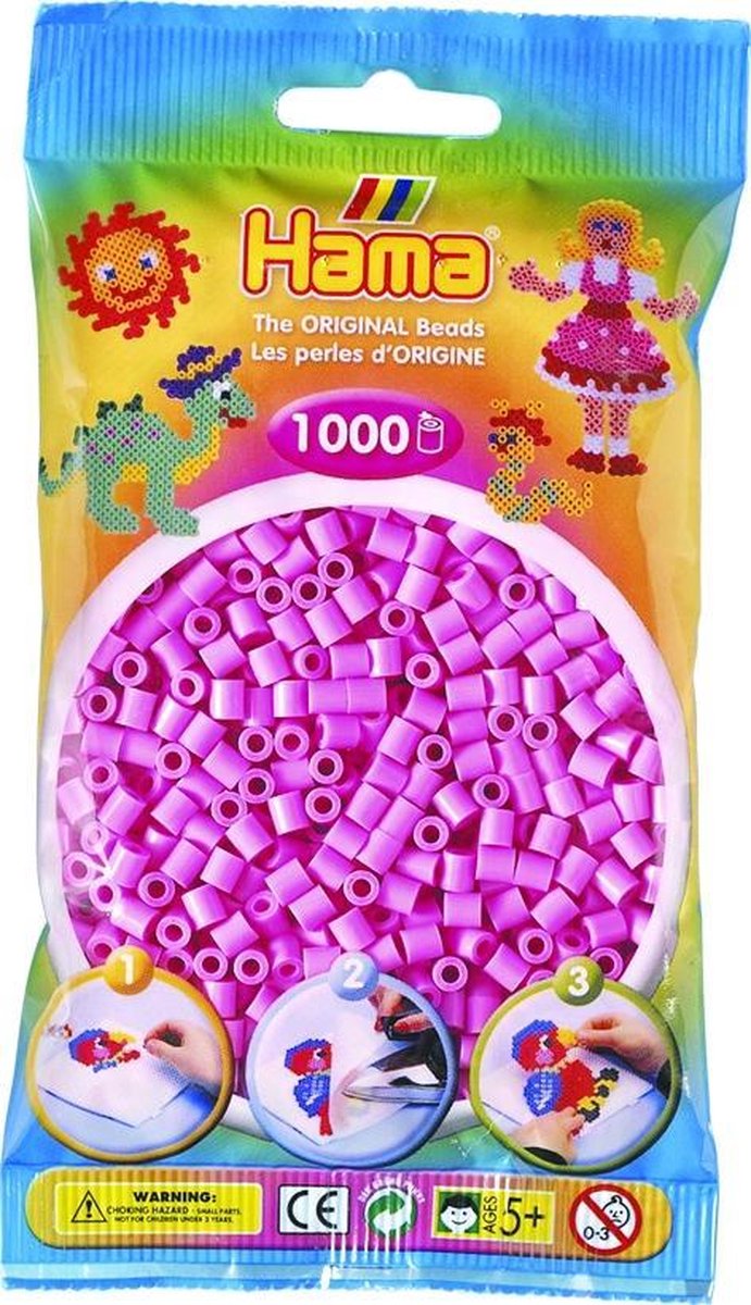 Hama Strijkkralen 1000 Stuks - Roze