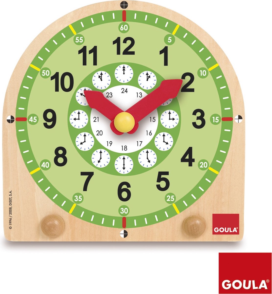 Goula Houten Klok - Bruin