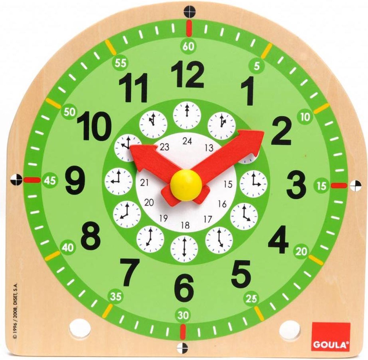 Goula Houten Klok - Bruin