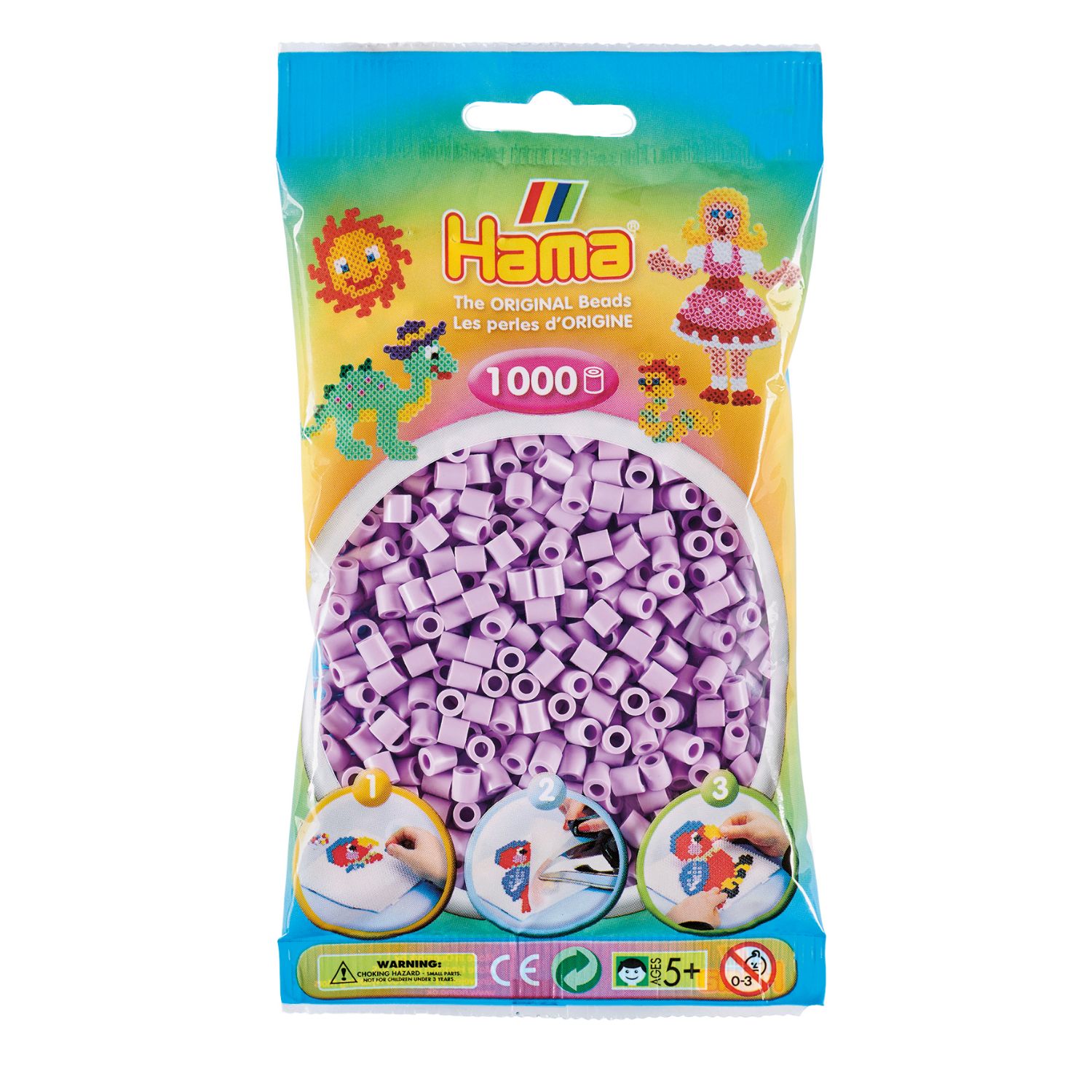 Hama Strijkkralen 1000 Stuks Lila Pastel - Paars