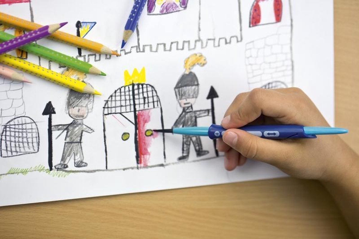 Faber Castell verfpenselen junior rood/geel/paars/groen 4 stuks