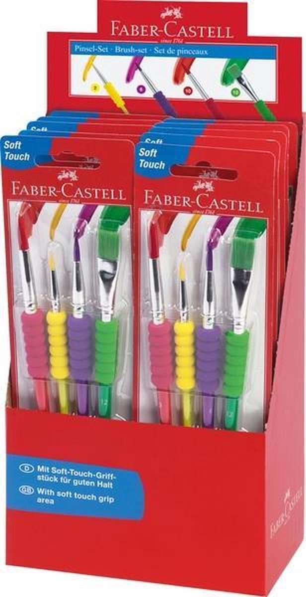 Faber Castell verfpenselen junior rood/geel/paars/groen 4 stuks