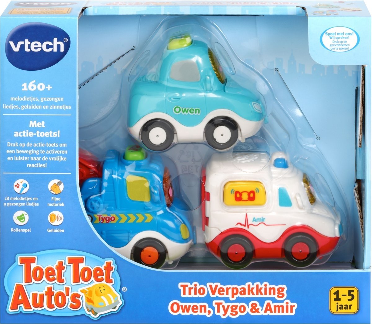 Vtech Toet Toet Auto&apos;s Trio 8 x 6 cm 3 delig
