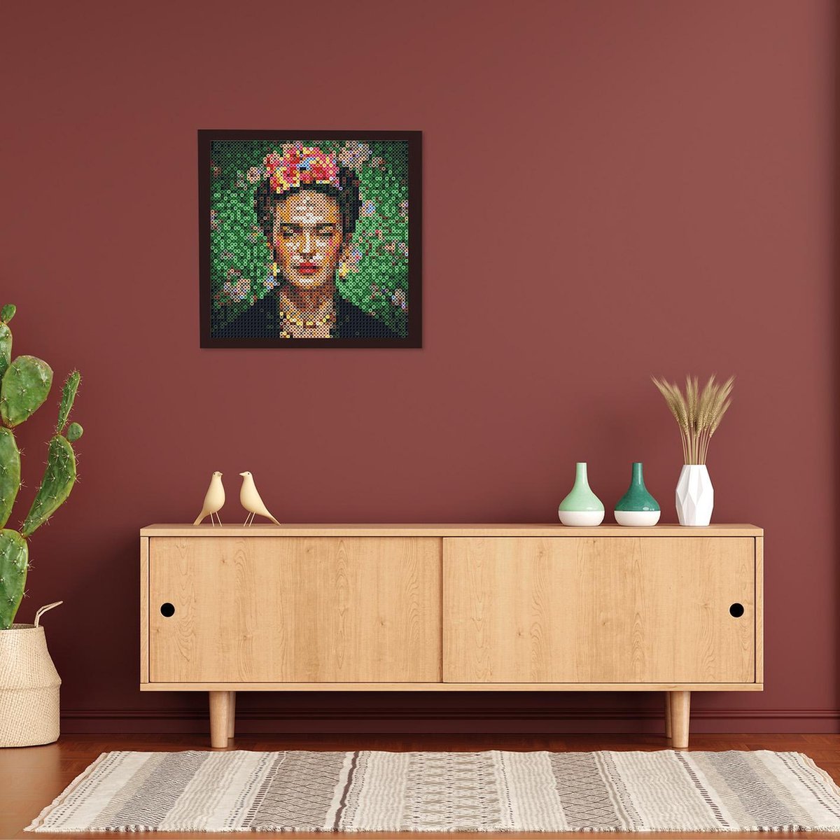 Ses strijkkraalkunstwerk Beedz Art Frida Kahlo 8 delig
