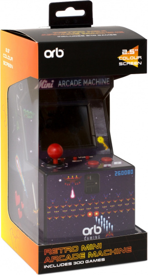 ORB videogame Mini Arcade Machine 300 spellen 15 cm zwart