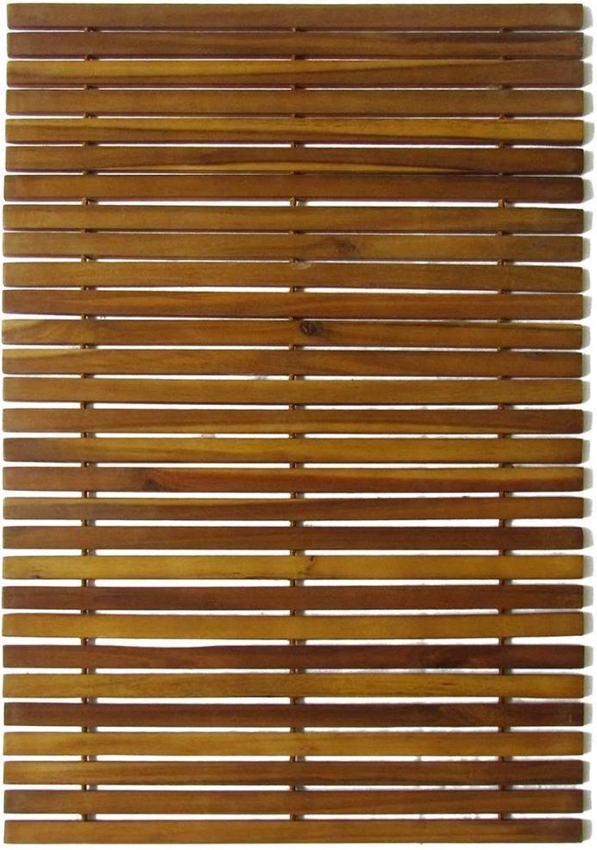Vidaxl Badmat 80x50 Cm Acaciahout 2 St - Bruin