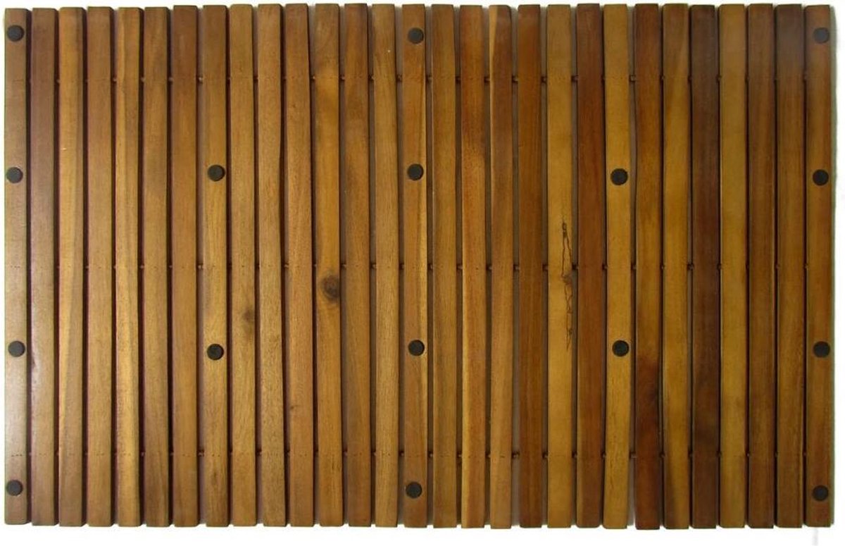 Vidaxl Badmat 80x50 Cm Acaciahout 2 St - Bruin