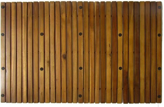 Badmat Acaciahout 80 X 50 Cm 3 Stuks - Bruin