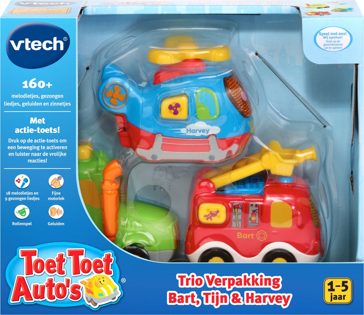 Vtech Toet Toet hulpdiensten 3 delig 10 cm