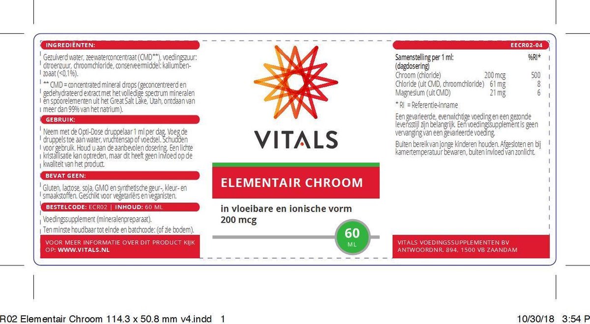 Vitals Elementair chroom