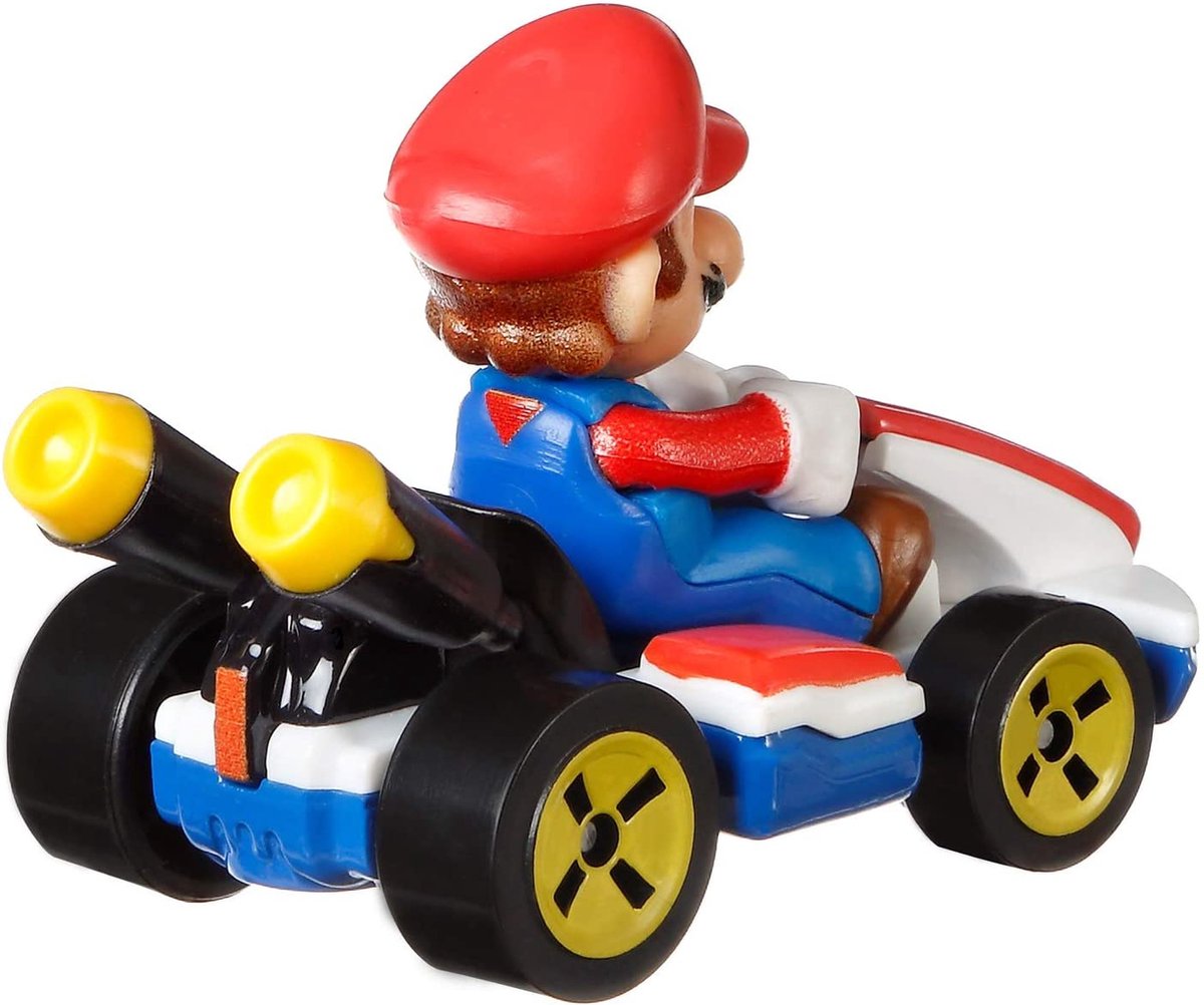 Hot Wheels raceauto Mario Kart Standard 8 cm 1:64/rood - Blauw