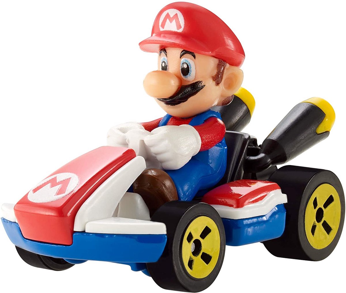Hot Wheels raceauto Mario Kart Standard 8 cm 1:64/rood - Blauw