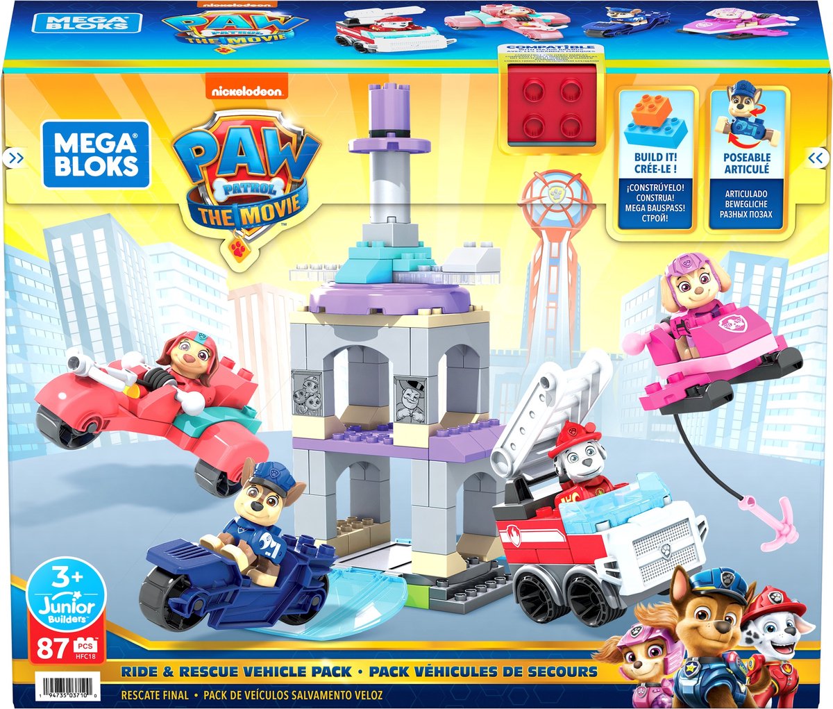 Mega Bloks constructiespeelgoed Paw Patrol junior 9 delig