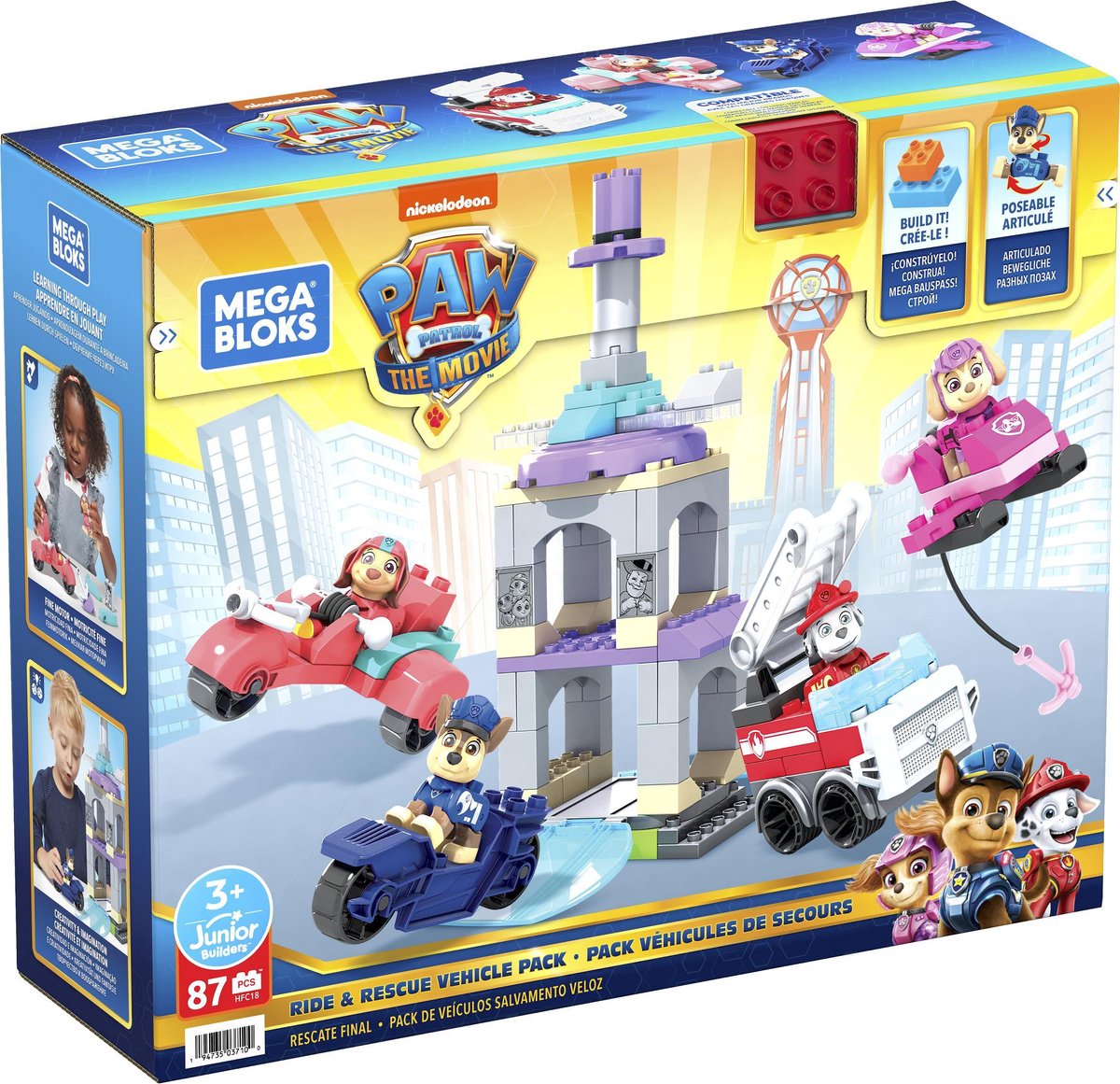 Mega Bloks constructiespeelgoed Paw Patrol junior 9 delig