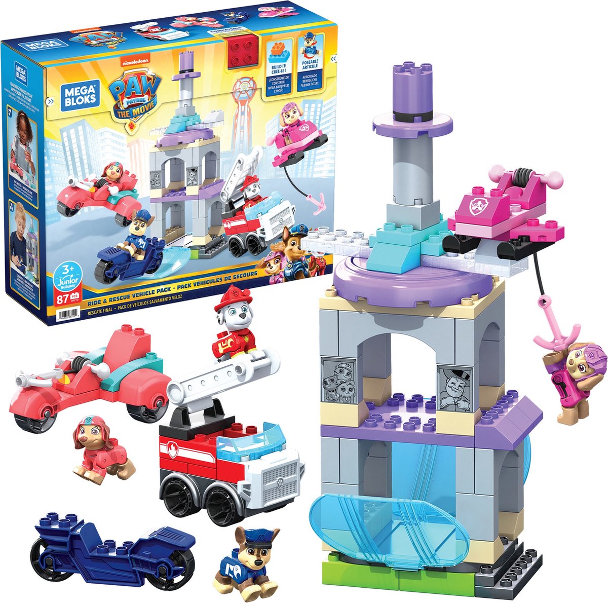 Mega Bloks constructiespeelgoed Paw Patrol junior 9 delig