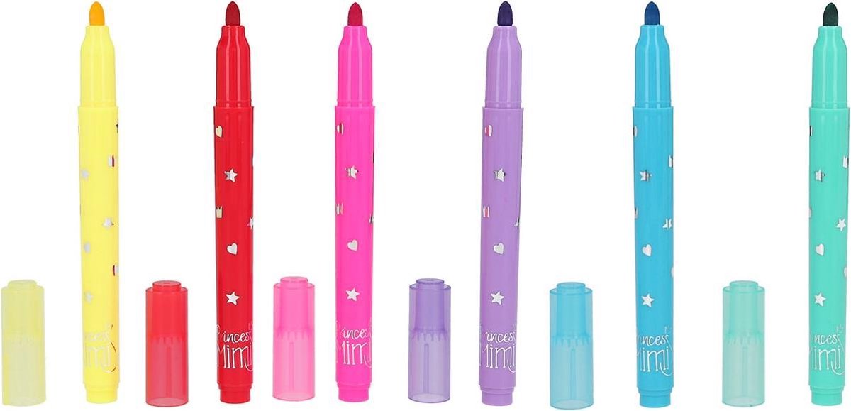 Princess Mimi viltstiften Eenhoorn uitwasbaar meisjes 7 delig