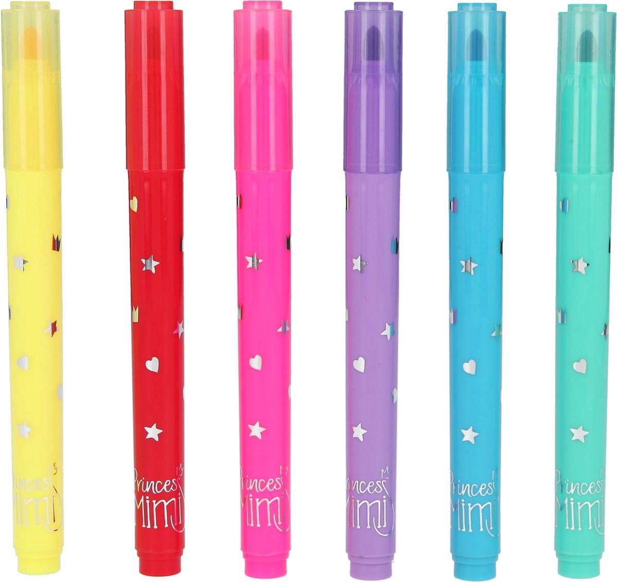 Princess Mimi viltstiften Eenhoorn uitwasbaar meisjes 7 delig