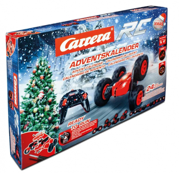 Carrera adventskalender RC Turnator Xmas 2,4 GHz 16,5 cm rood