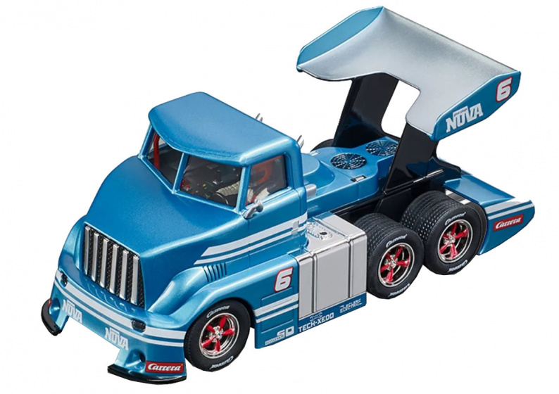 Carrera racetruck No. 6 1:32 13,5 x 7 cm/zilver - Blauw