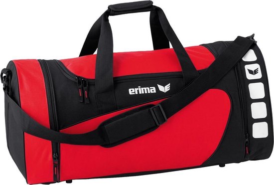 Erima Sporttas Club 5 Line Rood/ 28 Liter - Zwart