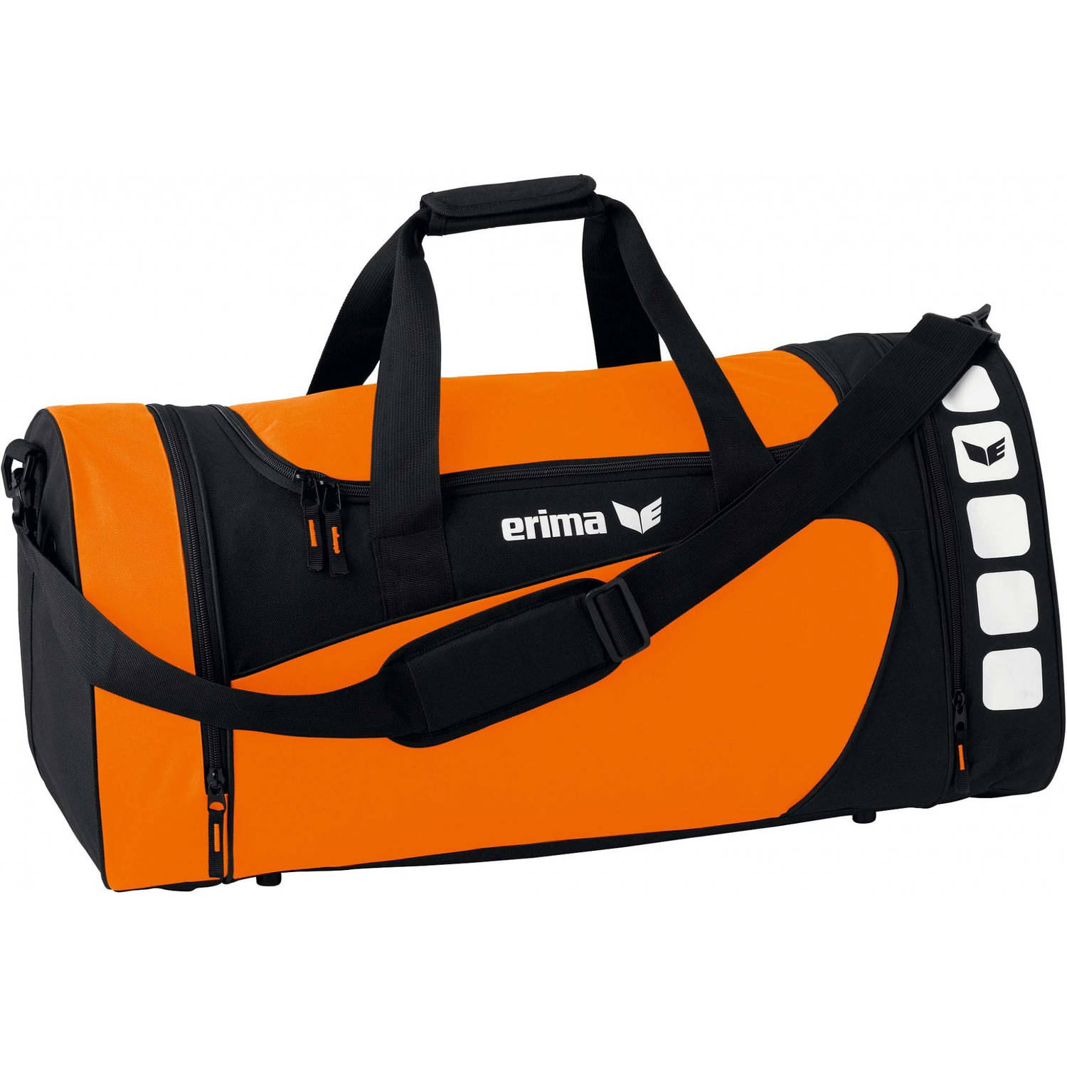 Erima Sporttas Club 5 Line Oranje/ 28 Liter - Zwart
