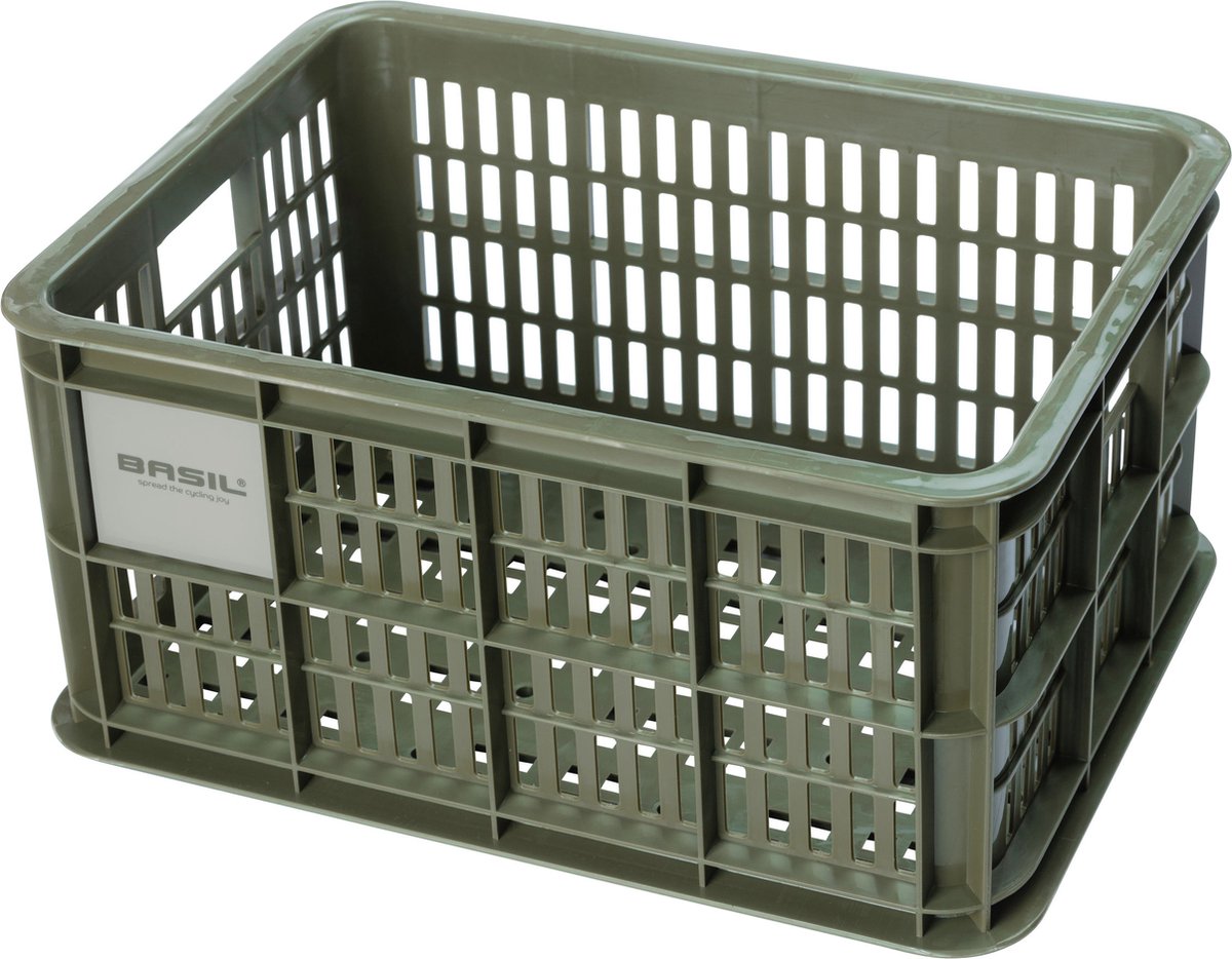 Basil fietskrat 17,5 liter 29 x 39,5 cm mos 21082 - Groen