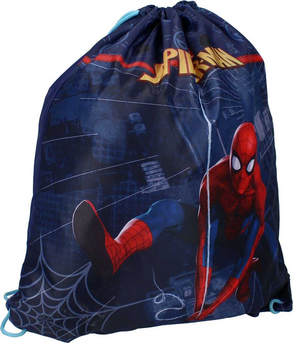 Marvel gymtas Spider Man Bring It On 44 x 37 cm donker - Blauw