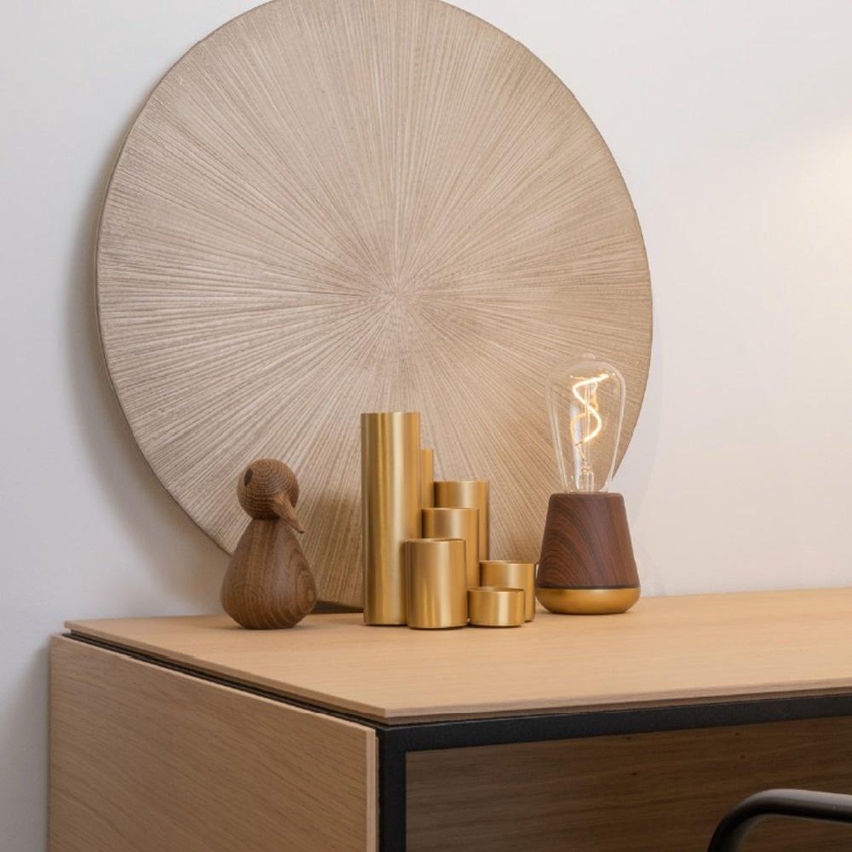 HUMBLE ONE Draadloze Tafellamp - Bruin