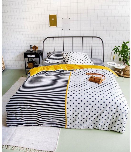 Covers & Co Double Trouble Dekbedovertrek 200 x 220 cm - Zwart