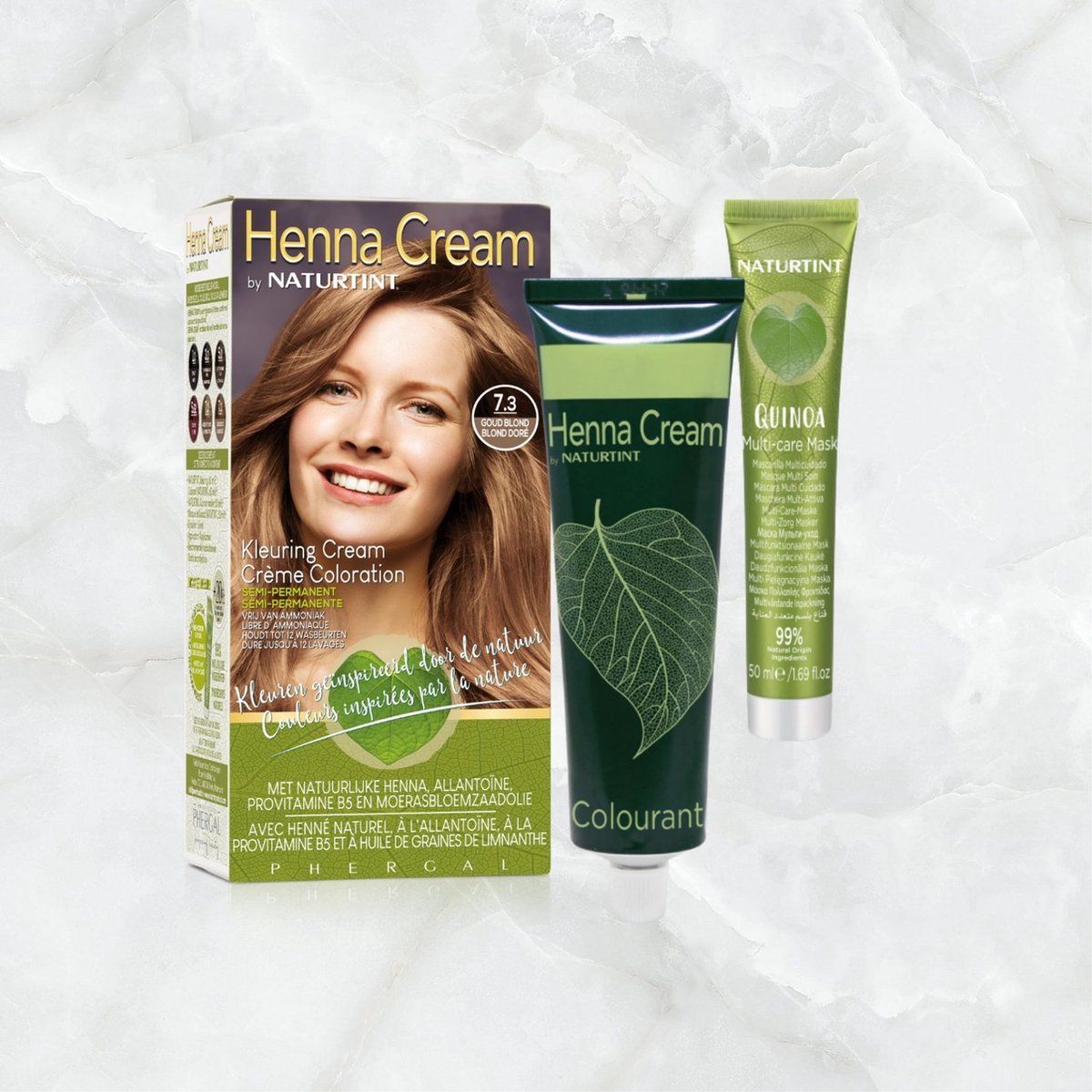 Naturtint Henna Cream 7.3 Blond Semi-Permanente Kleuring - Goud