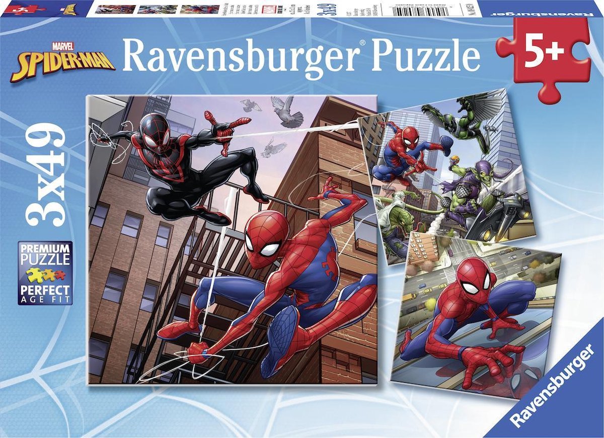 Ravensburger Puzzel Spider-man In Actie - 3 X 49 Stukjes