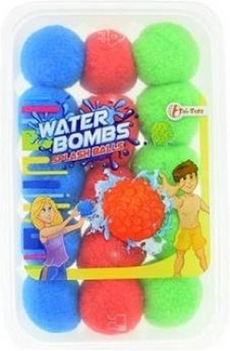 Toi-Toys Toi Toys splashballen blauw/groen/rood 15 stuks