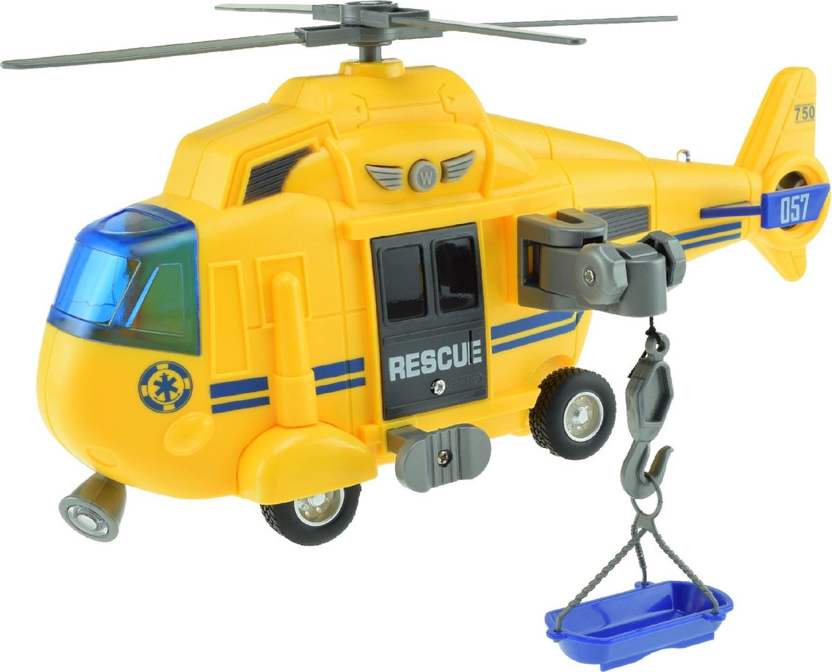 Toi-Toys Toi Toys reddingshelikopter met licht en geluid 27 cm - Geel