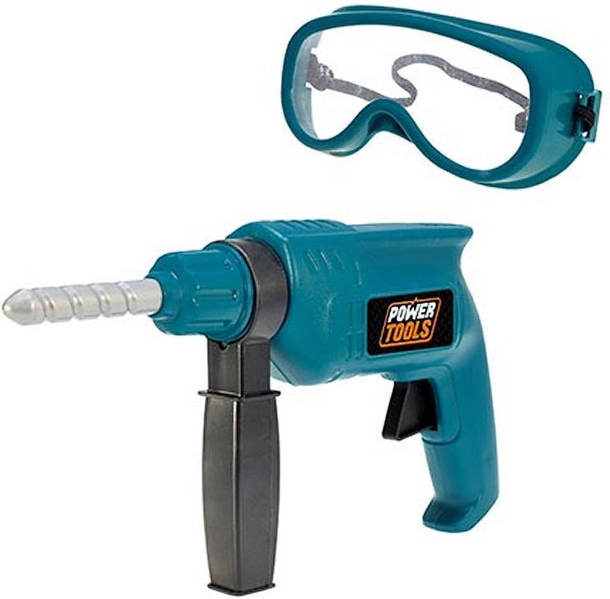 Toi-Toys Toi Toys boormachine Power Tools 3 delig 24 cm - Blauw