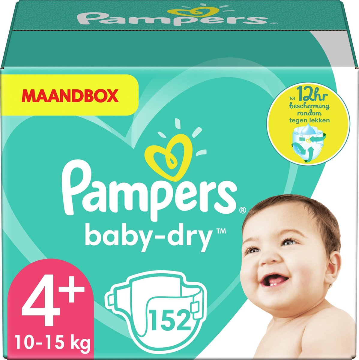 Pampers Baby Dry Luiers - Maat 4+ - 152 Stuks
