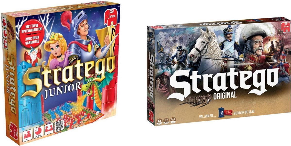 Hasbro Spellenbundel - Bordspel - 2 Stuks - Stratego Junior & Stratego