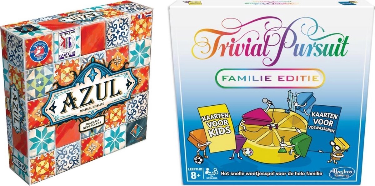 Spellenbundel - Bordspel - 2 Stuks - Nl/fr & Trivial Pursuit Familie Editie - Blauw