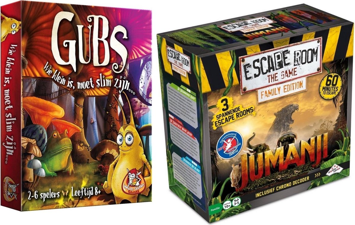 Spellenset - 2 Stuks - Kaartspel - Gubs & Escape Room Jumanji