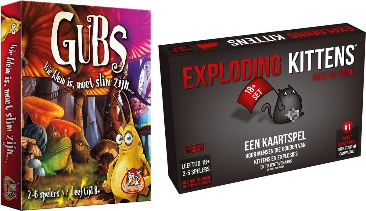 Spellenset - 2 Stuks - Kaartspel - Gubs & Exploding Kittens Nsfw