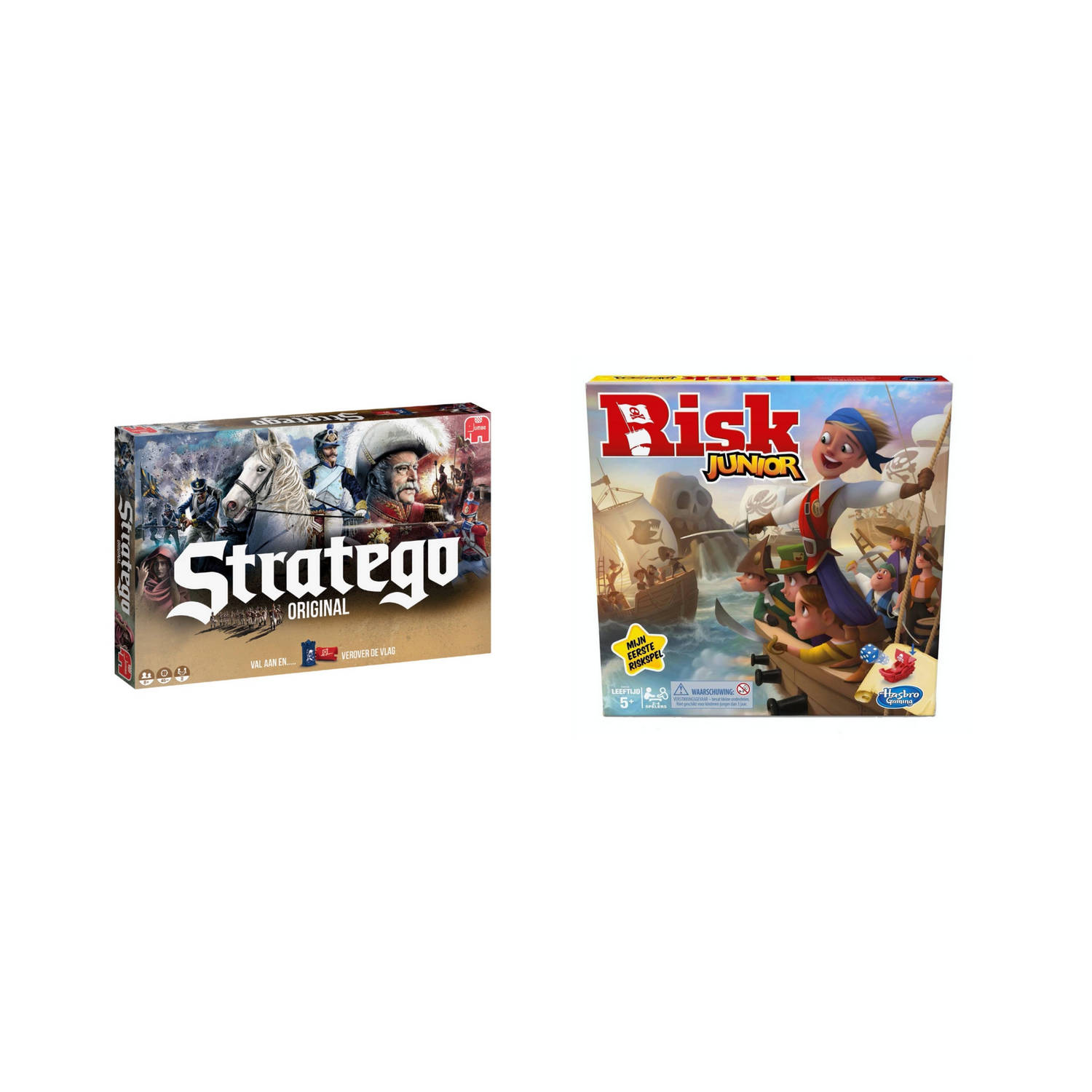 Hasbro Spellenset - Bordspel - 2 Stuks - Stratego & Risk Junior