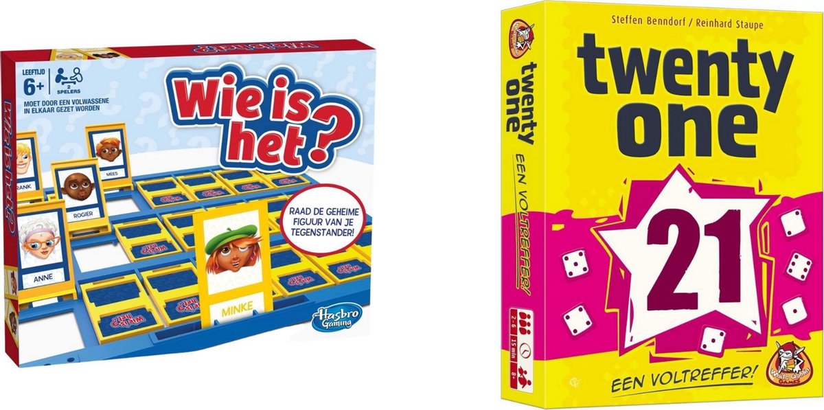 Spellenset - Bordspel - 2 Stuks - Wie Is Het? & Twent One