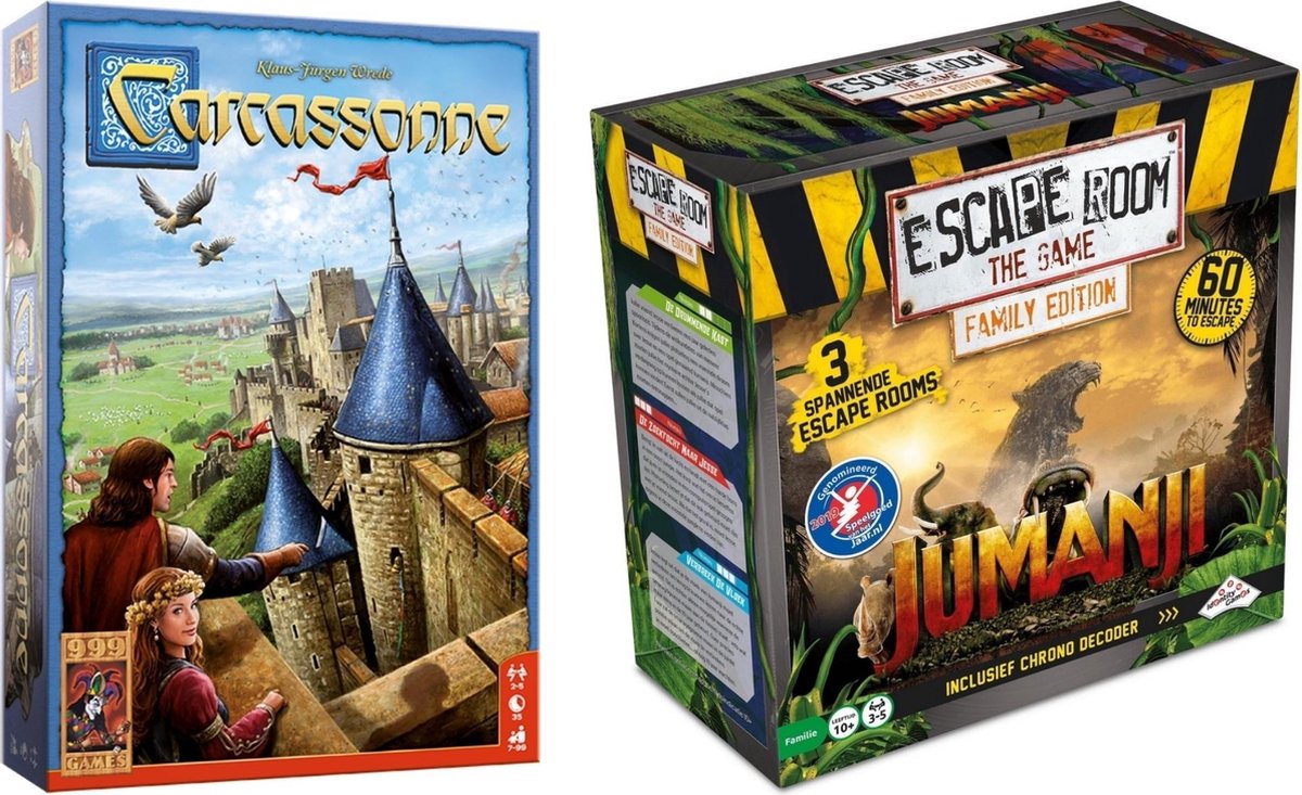 Spellenbundel - Bordspel - 2 Stuks - Carcassonne & Escape Room Jumanji