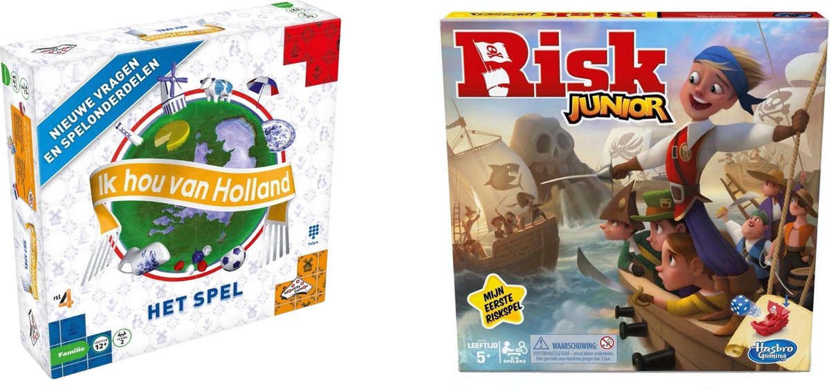 Hasbro Spellenset - Bordspel - 2 Stuks - Ik Hou Van Holland Bordspel & Risk Junior