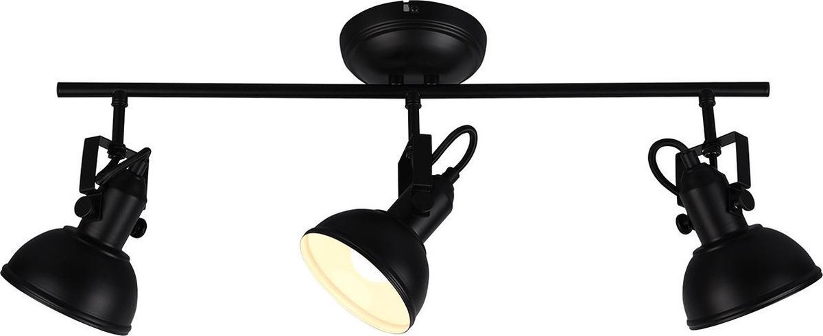 BES LED Led Plafondspot - Trion Gini - E14 Fitting - 3-lichts - Rond - Mat - Aluminium - Zwart