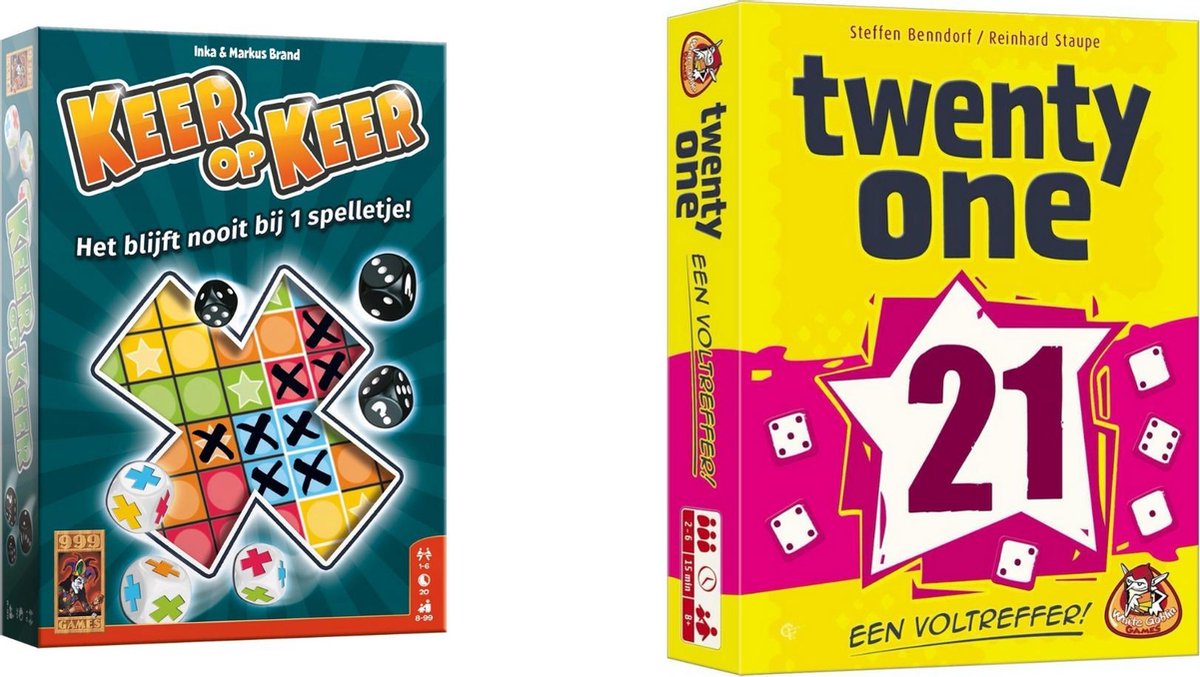 Spellenset - Bordspel - 2 Stuks - Keer Op Keer & Twent One