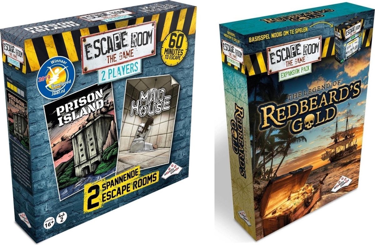 Identity Games Escape Room Uitbreidingsbundel - 2 Stuks - Uitbreiding Mad House & Uitbreiding Redbeard's Gold