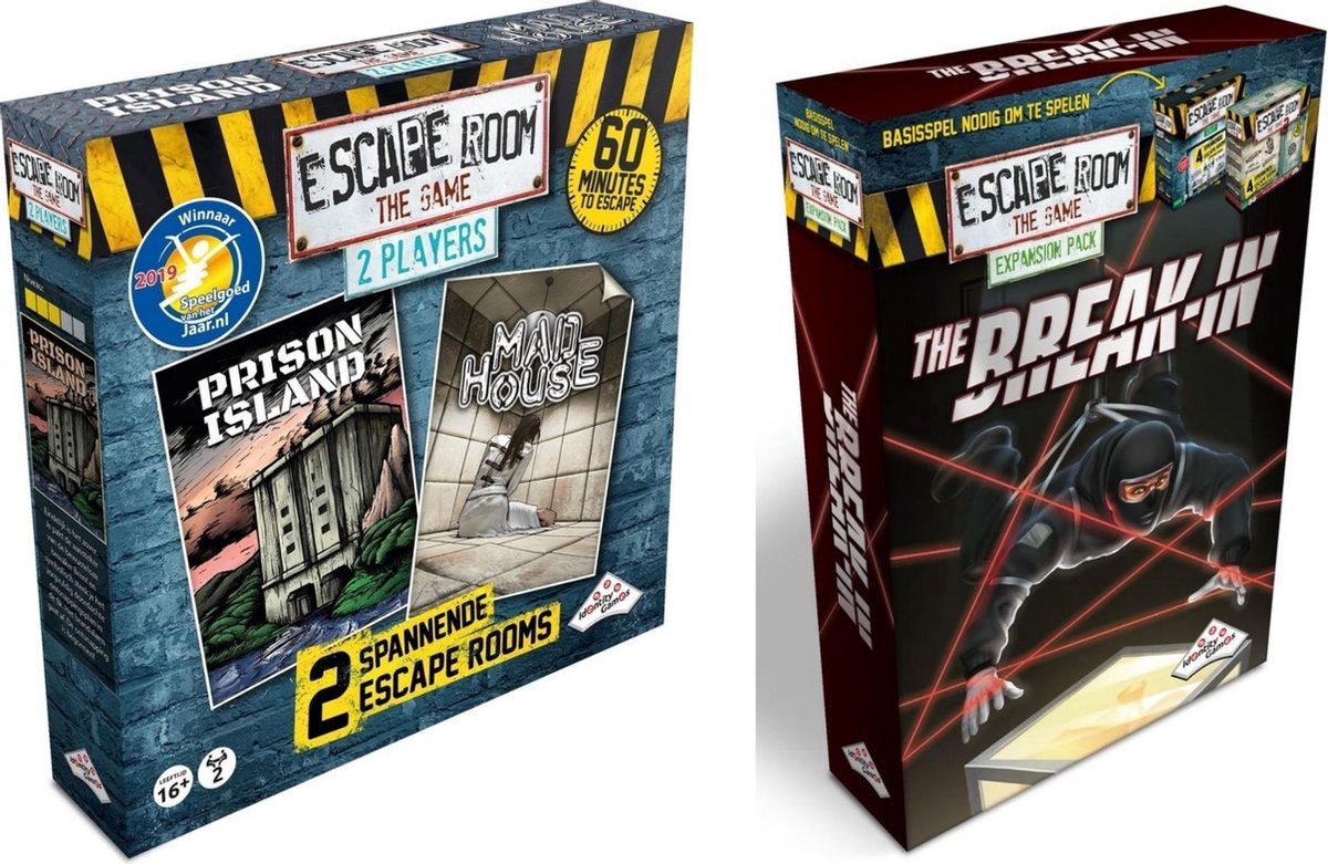 Identity Games Escape Room Uitbreidingsbundel - 2 Stuks - Uitbreiding Mad House & Uitbreiding The Break-in