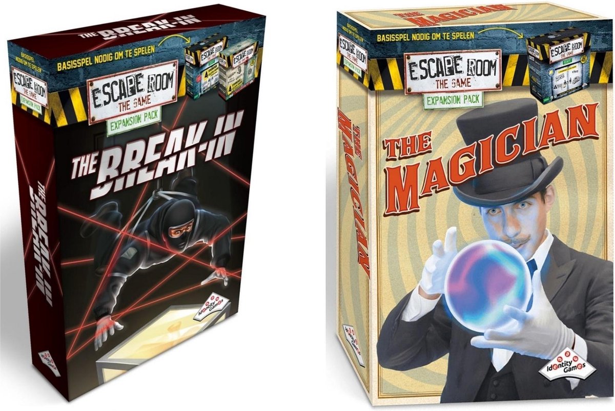 Identity Games Escape Room Uitbreidingsbundel - 2 Stuks - Uitbreiding Magician & Uitbreiding The Break-in