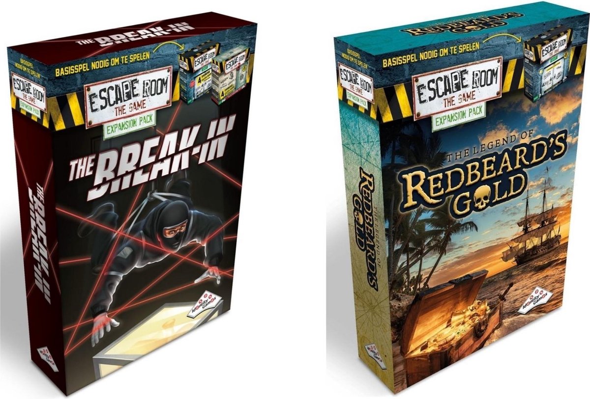 Identity Games Escape Room Uitbreidingsbundel - 2 Stuks - Uitbreiding Redbeard's Gold & Uitbreiding The Break-in
